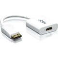 Aten DisplayPort to HDMI Adapter - DisplayPort/HDMI for Audio/Video Device, Notebook - 1 Pack - 1 x DisplayPort Male Digital Audio/Video - 1 x HDMI Female Digital Audio/Video - White - DisplayPort/HDM...  - VC985 - eCommerce Business Prime