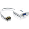 Aten DisplayPort to VGA Adapter - DisplayPort/VGA for Notebook, Video Device, TV - 1 Pack - 1 x DisplayPort Male Digital Audio/Video - 1 x HD-15 Female VGA - White - DisplayPort/VGA Video Cable for No...  - VC925 - eCommerce Business Prime