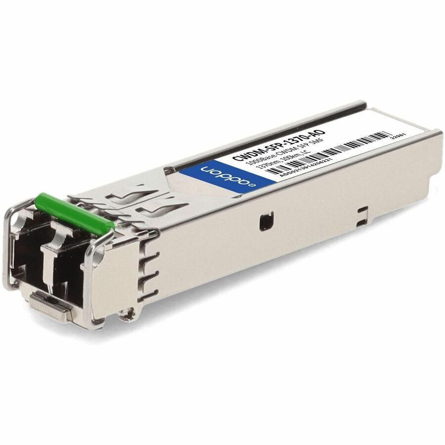 AddOn Cisco CWDM-SFP-1370 Compatible TAA Compliant 1000Base-CWDM SFP Transceiver (SMF, 1370nm, 100km, LC) - 100% compatible and guaranteed to work - CWDM-SFP-1370-AO - eCommerce Business Prime