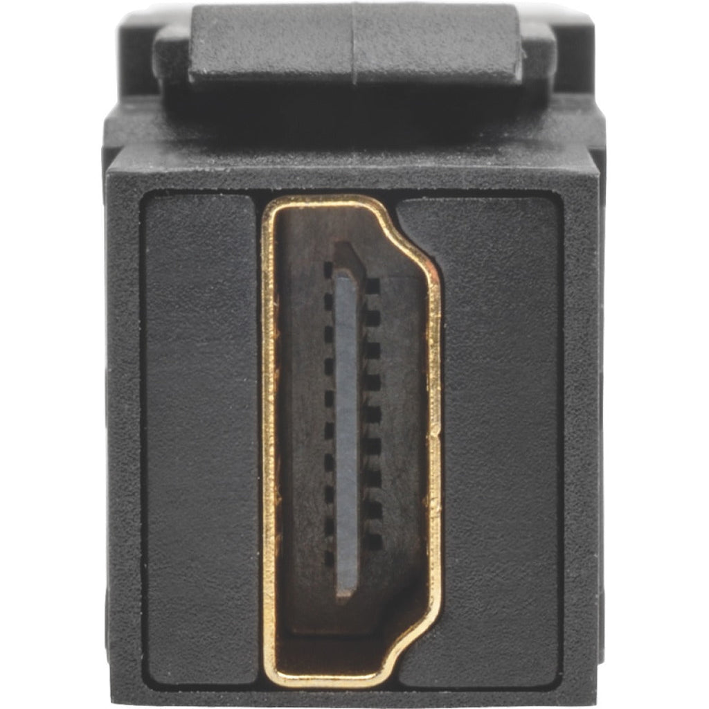 Tripp Lite HDMI Coupler Keystone Panel Mount Angled All-in One F/F Black - 1 x HDMI Female Digital Audio/Video - 1 x HDMI Female Digital Audio/Video - Gold Plated Connector - Black - P164-000-KPA-BK - eCommerce Business Prime