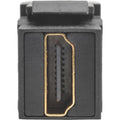 Tripp Lite HDMI Coupler Keystone Panel Mount Angled All-in One F/F Black - 1 x HDMI Female Digital Audio/Video - 1 x HDMI Female Digital Audio/Video - Gold Plated Connector - Black - P164-000-KPA-BK - eCommerce Business Prime