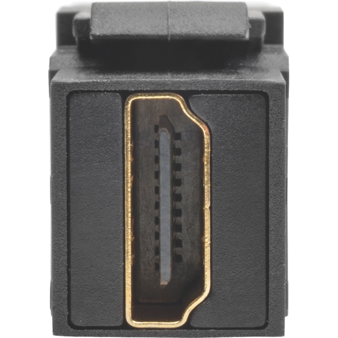 Tripp Lite HDMI Coupler Keystone Panel Mount Angled All-in One F/F Black - 1 x HDMI Female Digital Audio/Video - 1 x HDMI Female Digital Audio/Video - Gold Plated Connector - Black - P164-000-KPA-BK - eCommerce Business Prime