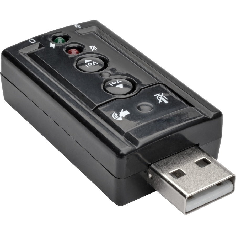 Tripp Lite USB External Sound Card Microphone Speaker Virtual 7.1 Channel - 7.1 Sound Channels - External - USB - 1 x Number of Microphone Ports - 1 x Number of Headphone Ports - U237-001 - eCommerce Business Prime