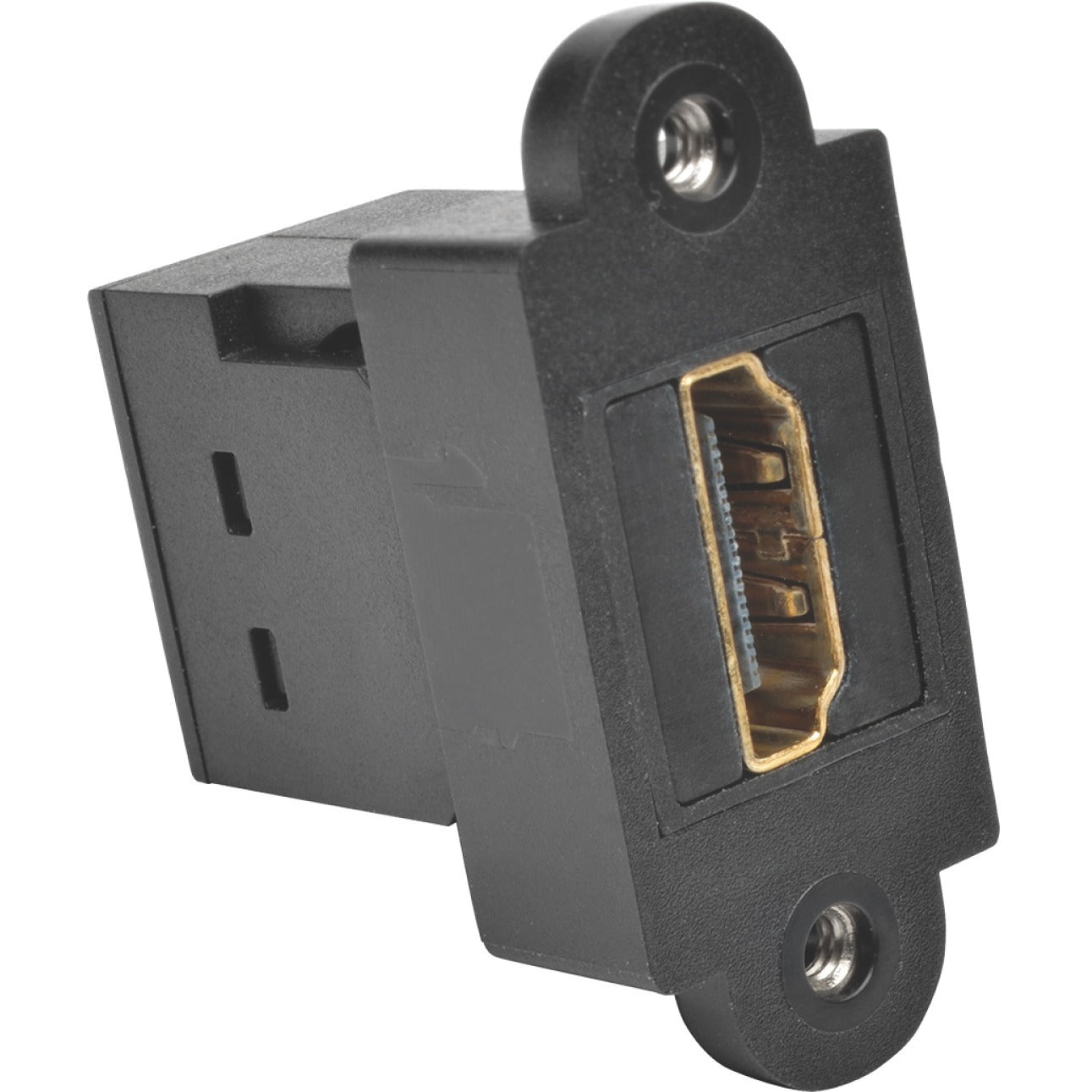 Tripp Lite HDMI Coupler Keystone Panel Mount F/F Black - 1 x HDMI Female Digital Audio/Video - 1 x HDMI Female Digital Audio/Video - Gold Plated Connector - P164-000-KP-BK - eCommerce Business Prime
