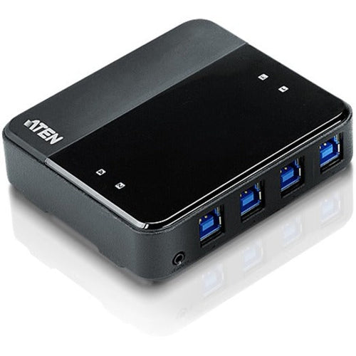 ATEN 4 x 4 USB 3.1 Gen1 Peripheral Sharing Switch - USB Type B - External - 4 USB Port(s) - 4 USB 3.1 Port(s) - PC, Mac, Linux - US434 - eCommerce Business Prime