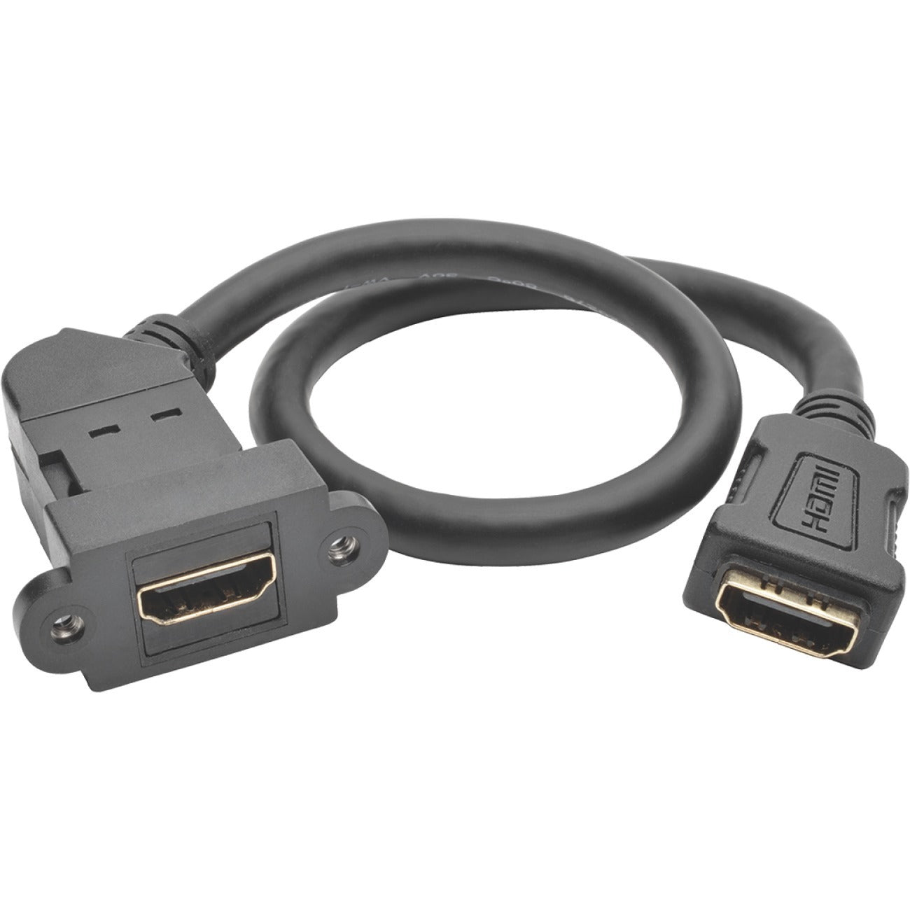 Tripp Lite HDMI Coupler Keystone Panel Mount All-in-One Angled F/F Black 1' - HDMI for Home Theater System, Monitor, Blu-ray Player - 1 ft - 1 x HDMI Female Digital Audio/Video - 1 x HDMI Female Digit...  - P164-001-KPA-BK - eCommerce Business Prime