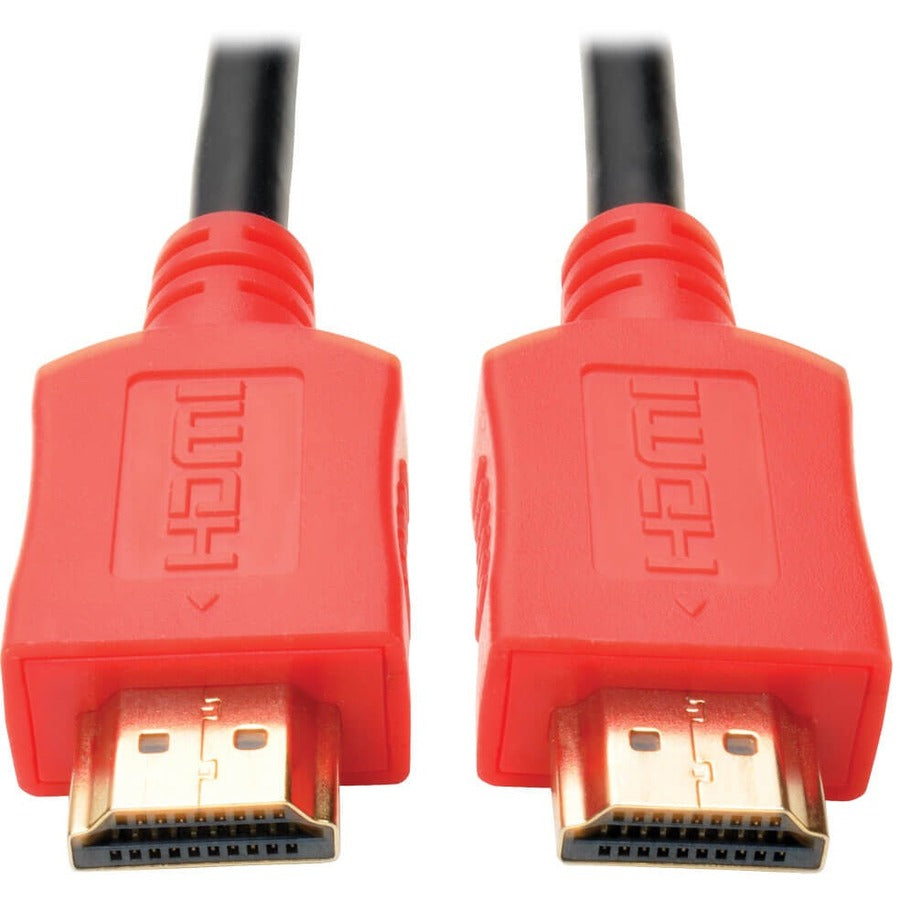 Tripp Lite 10ft High Speed HDMI Cable Digital A/V 4K x 2K UHD M/M Red 10' - HDMI for Monitor, Projector, TV, iPad, A/V Receiver, Audio/Video Device, Blu-ray Player - 1.28 GB/s - 10 ft - 1 x HDMI Male ...  - P568-010-RD - eCommerce Business Prime
