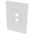 Tripp Lite Single-Gang 2-Port Wall Plate Keystone Cat5/6 USB HDMI Dport RCA - 2 x Total Number of Socket(s) - 1-gang - White - Polycarbonate - N080-102 - eCommerce Business Prime