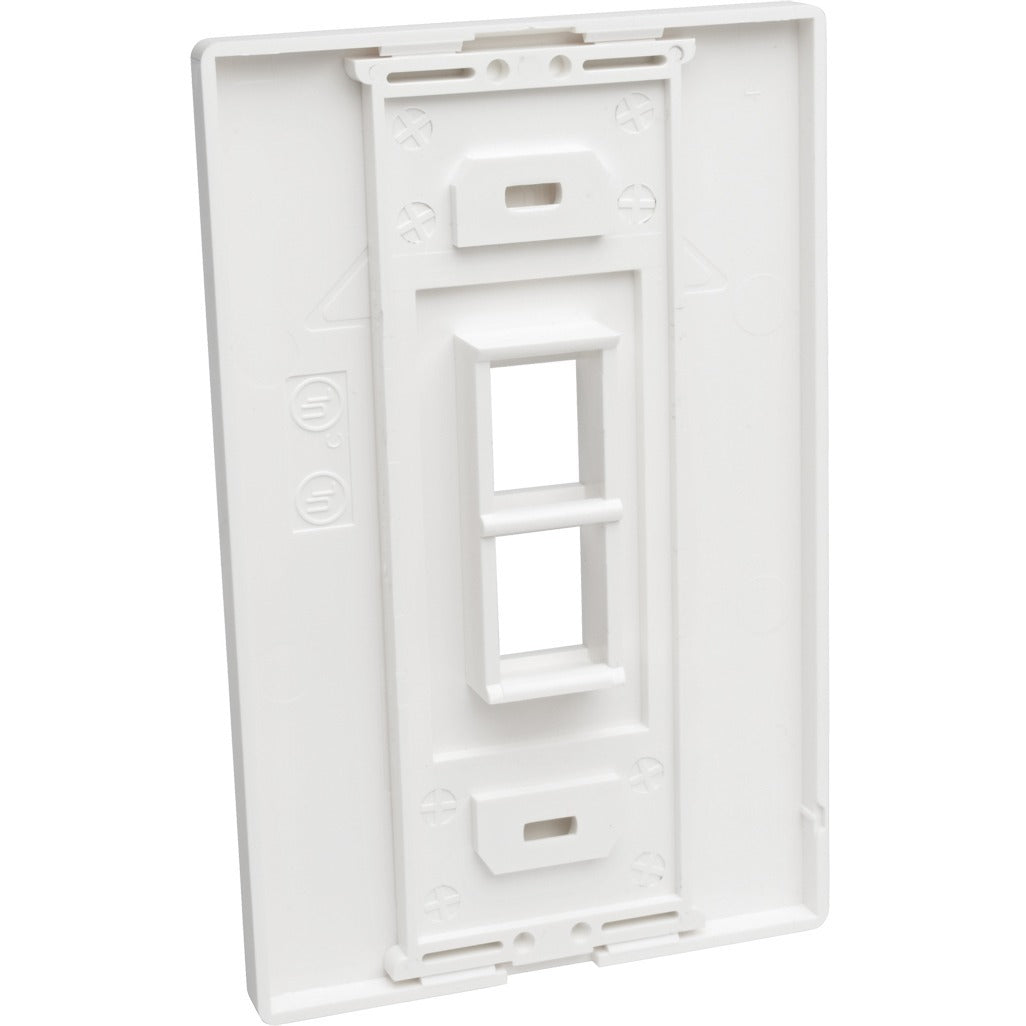 Tripp Lite Single-Gang 2-Port Wall Plate Keystone Cat5/6 USB HDMI Dport RCA - 2 x Total Number of Socket(s) - 1-gang - White - Polycarbonate - N080-102 - eCommerce Business Prime
