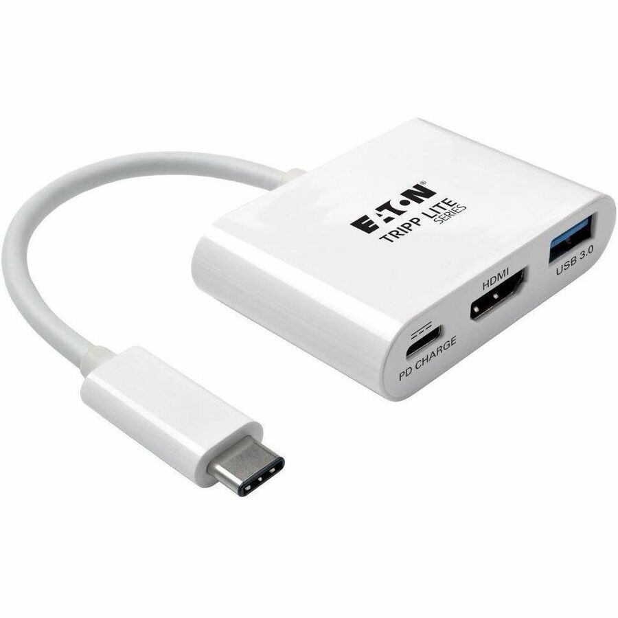 Tripp Lite USB C to HDMI Multiport Video Adapter Converter 1080p w/ USB-A Hub & USB-C PD Charging, Thunderbolt 3 Compatible, USB Type C to HDMI, USB-C to HDMI, USB Type-C to HDMI - 1 x HDMI - PC - U444-06N-HU-C - eCommerce Business Prime