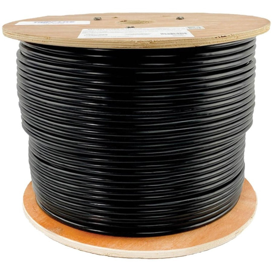Tripp Lite 1000ft Cat6 Gigabit Bulk Cable Solid Core CMR PVC Black 1000' - Category 6 for Network Device - 128 MB/s - 1000 ft - 1 x Bare Wire - 1 x Bare Wire - Black - N222-01K-BK - eCommerce Business Prime