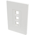 Tripp Lite Single-Gang 3-Port Wall Plate Keystone Cat5/6 USB HDMI Dport RCA - 3 x Total Number of Socket(s) - 1-gang - White - Polycarbonate - N080-103 - eCommerce Business Prime