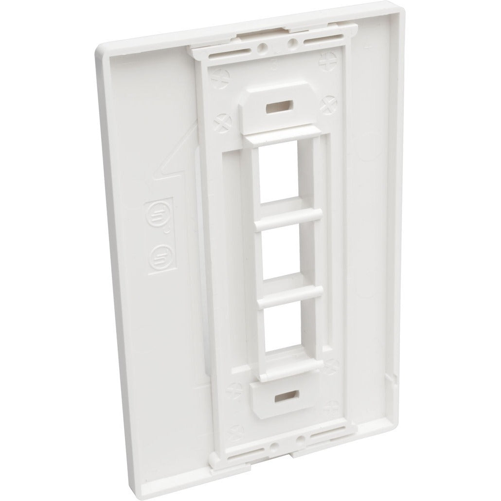 Tripp Lite Single-Gang 3-Port Wall Plate Keystone Cat5/6 USB HDMI Dport RCA - 3 x Total Number of Socket(s) - 1-gang - White - Polycarbonate - N080-103 - eCommerce Business Prime