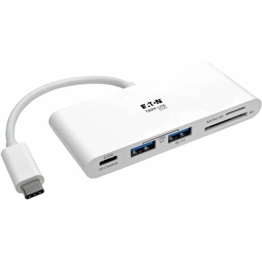 Tripp Lite 2-Port USB-C to USB-A Hub Micro SD & SD/MMC Reader & USB Charging - USB Type C - External - 2 USB Port(s) - 2 USB 3.1 Port(s) - U460-002-2AM-C - eCommerce Business Prime