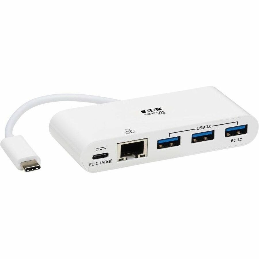 Tripp Lite USB C Hub x3 USB-A, Gigabit Ethernet Port, Type C Charging Port - USB Type C - External - 3 USB Port(s) - 1 Network (RJ-45) Port(s) - 3 USB 3.1 Port(s) - U460-003-3AG-C - eCommerce Business Prime