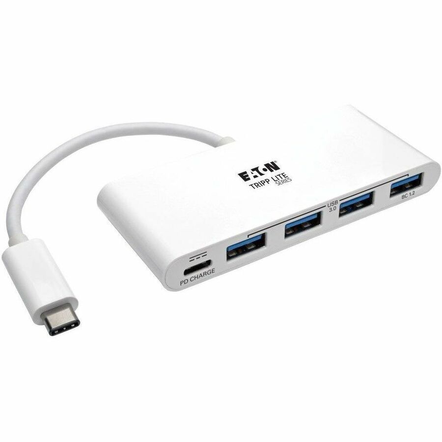 Tripp Lite 4-Port USB 3.1 Gen 1 Portable Hub, USB-C to (x4) USB-A, with USB-C Charging Port - USB Type C - External - 4 USB Port(s) - 4 USB 3.0 Port(s) - U460-004-4A-C - eCommerce Business Prime