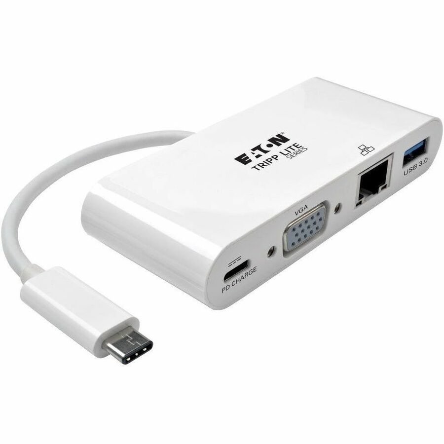 Tripp Lite USB C to VGA Multiport Video Adapter Converter w/ USB-A Hub, USB-C PD Charging Port & Gigabit Ethernet Port, Thunderbolt 3 Compatible, USB Type C to VGA, USB-C, USB Type-C - for Notebook/Ta...  - U444-06N-VGU-C - eCommerce Business Prime