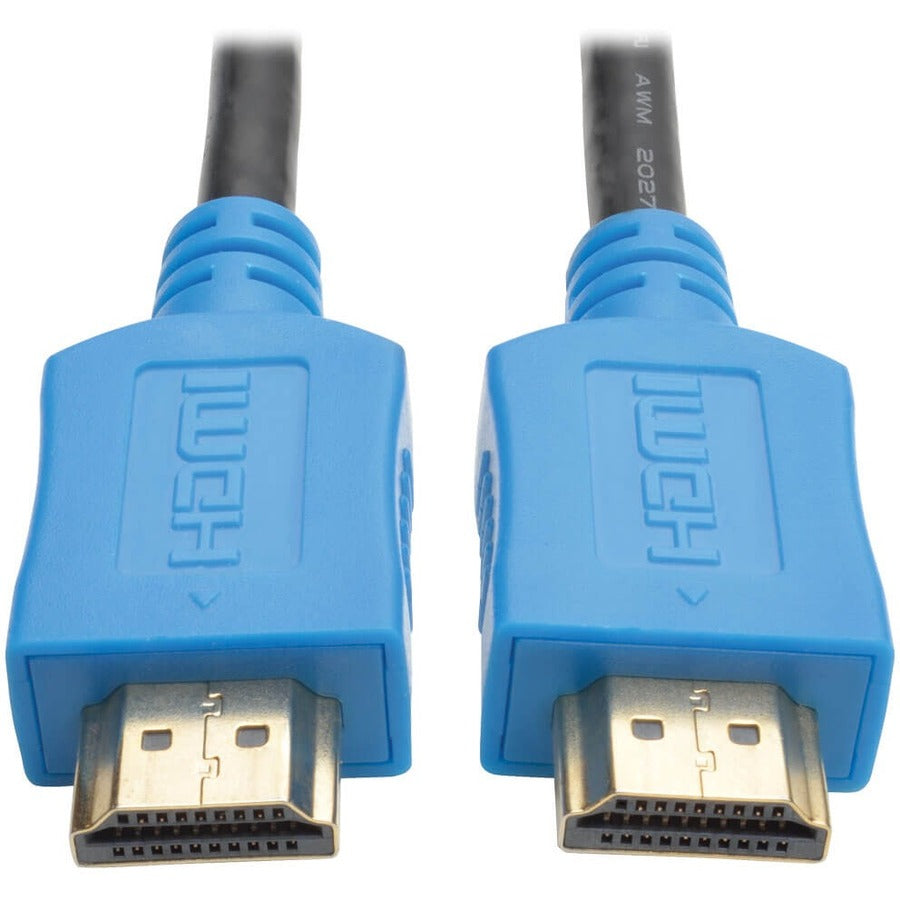 Tripp Lite 10ft High Speed HDMI Cable Digital A/V 4K x 2K UHD M/M Blue 10' - HDMI for Monitor, Projector, TV, iPad, A/V Receiver, Audio/Video Device, Blu-ray Player - 1.28 GB/s - 10 ft - 1 x HDMI Male...  - P568-010-BL - eCommerce Business Prime