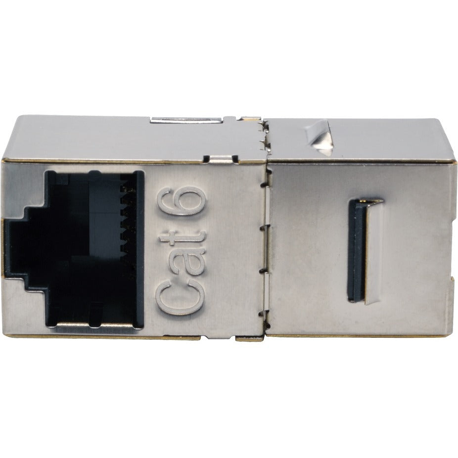 Tripp Lite Cat6 Straight Through Modular Shielded In Line Coupler RJ45 F/F - 1 x RJ-45 Female Network - 1 x RJ-45 Female Network - Gold Plated Contact - N235-001-SH-D - eCommerce Business Prime