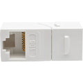Tripp Lite Cat6a Straight Through Modular In Line Snap -In Coupler RJ45 F/F - 1 x RJ-45 Female Network - 1 x RJ-45 Female Network - Gold Plated Contact - White - N235-001-WH-6AD - eCommerce Business Prime