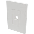 Tripp Lite Single-Gang 1-Port Wall Plate Keystone Cat5/6 USB HDMI Dport RCA - 1 x Total Number of Socket(s) - 1-gang - White - Polycarbonate - N080-101 - eCommerce Business Prime
