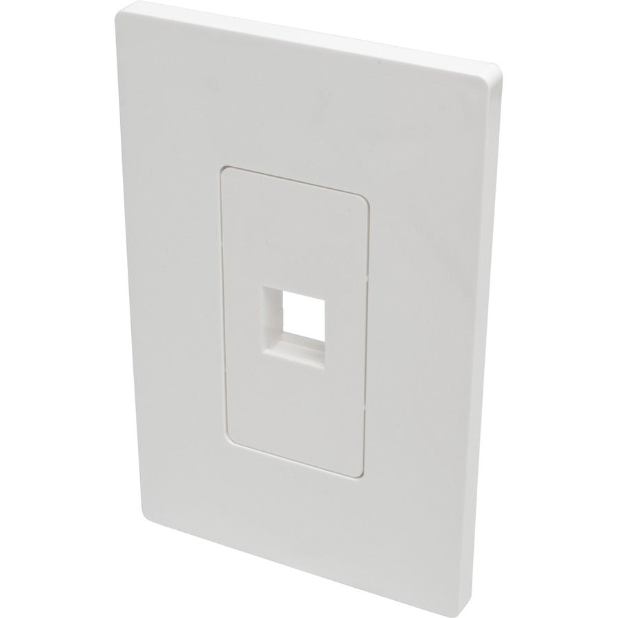 Tripp Lite Single-Gang 1-Port Wall Plate Keystone Cat5/6 USB HDMI Dport RCA - 1 x Total Number of Socket(s) - 1-gang - White - Polycarbonate - N080-101 - eCommerce Business Prime