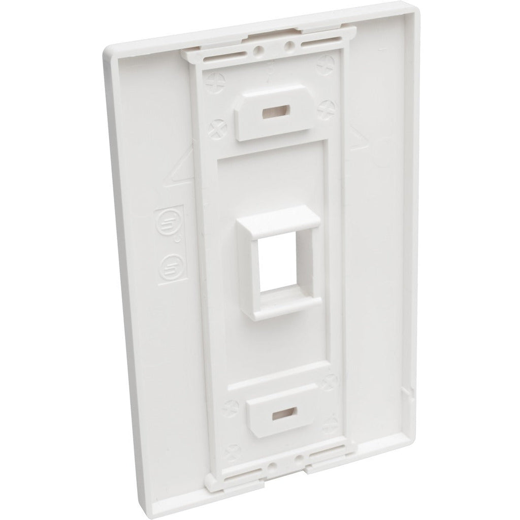 Tripp Lite Single-Gang 1-Port Wall Plate Keystone Cat5/6 USB HDMI Dport RCA - 1 x Total Number of Socket(s) - 1-gang - White - Polycarbonate - N080-101 - eCommerce Business Prime