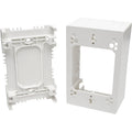 Tripp Lite Single-Gang Surface-Mount Junction Box Wallplate White - 1-gang - White - Acrylonitrile Butadiene Styrene (ABS), Thermoplastic - N080-SMB1-WH - eCommerce Business Prime