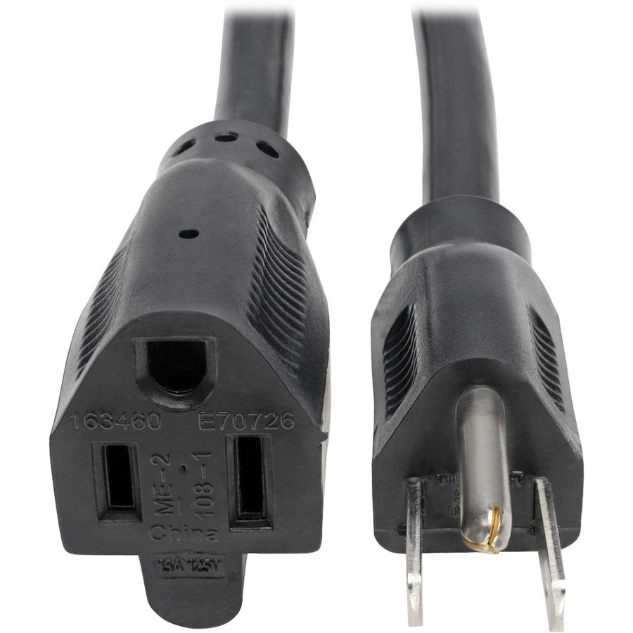 Tripp Lite Heavy Duty Power Extension Cord 15A 14AWG 5-15P to L5-15R 25' - 120 V AC Voltage Rating - 15 A Current Rating - Black - P024-025 - eCommerce Business Prime