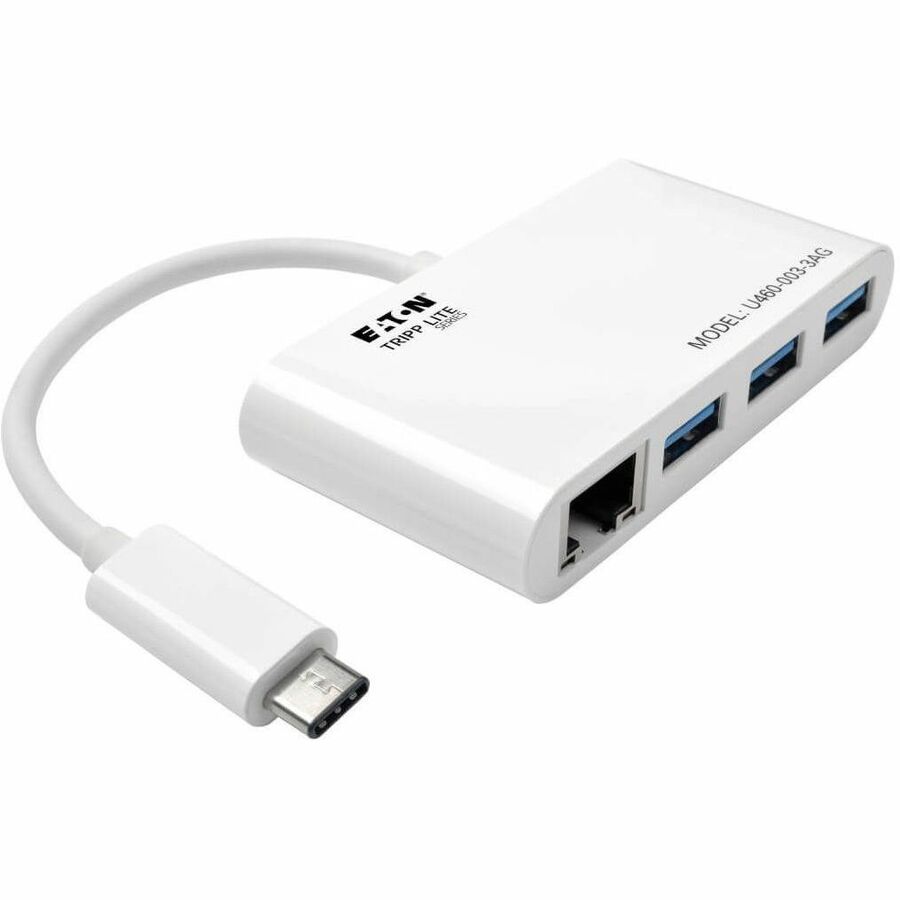 Tripp Lite 3-Port USB-C to USB-A Hub Portable w/ Gigabit Ethernet Port RJ45 - USB Type C - External - 3 USB Port(s) - 1 Network (RJ-45) Port(s) - 3 USB 3.1 Port(s) - U460-003-3AG - eCommerce Business Prime