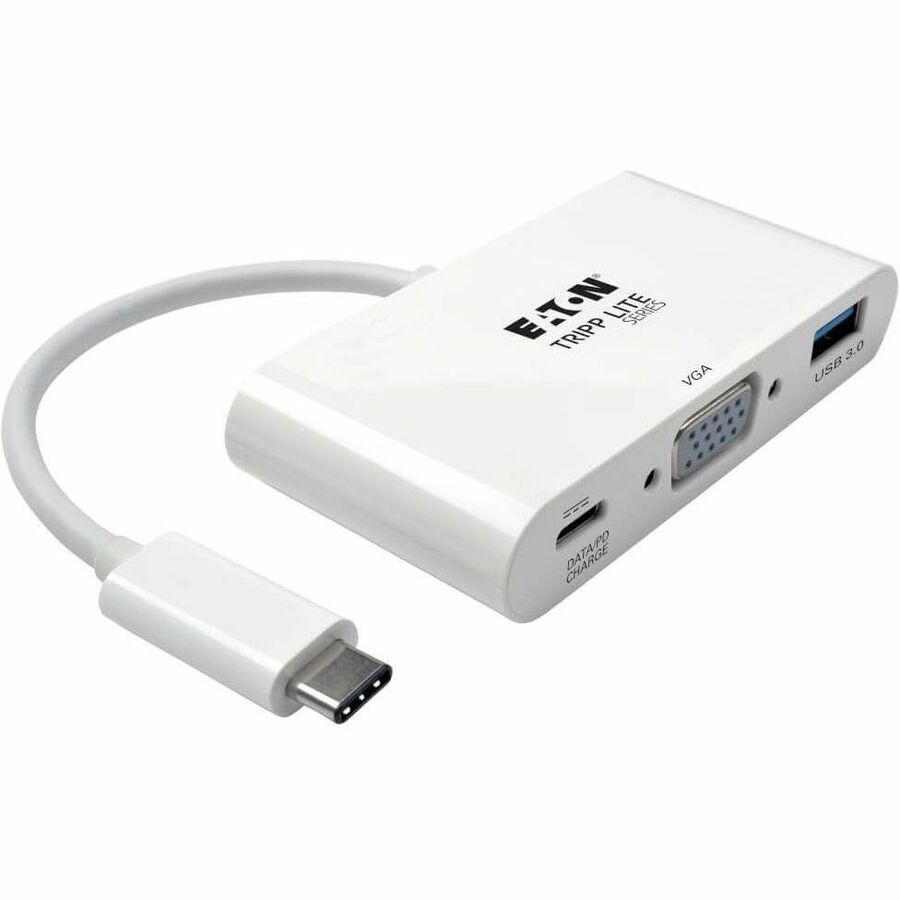 Tripp Lite USB C to VGA Multiport Video Adapter Converter w/ USB-A Hub, & USB-C PD Charging, Thunderbolt 3 Compatible, USB Type C to VGA, USB-C to VGA, USB Type-C to VGA - 1 x VGA - PC - U444-06N-VU-C - eCommerce Business Prime