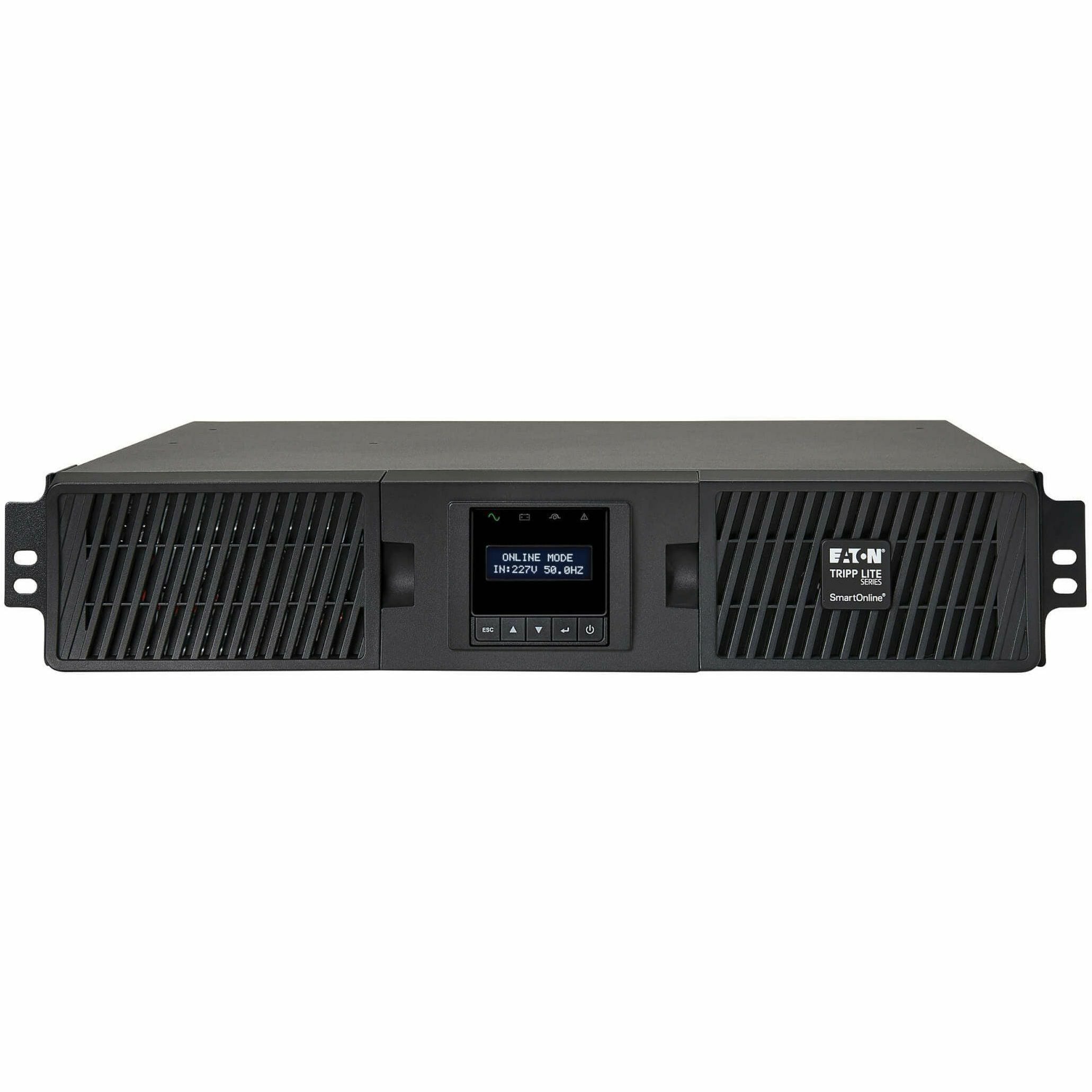 Tripp Lite 208/230V 1000VA 900W Double-Conversion UPS - 6 Outlets, Extended Run, Card Slot, LCD, USB, DB9, 2U - 2U Rack-mountable - 4.10 Hour Recharge - 4.70 Minute Stand-by - 230 V AC Output - SUINT1000LCD2U - eCommerce Business Prime