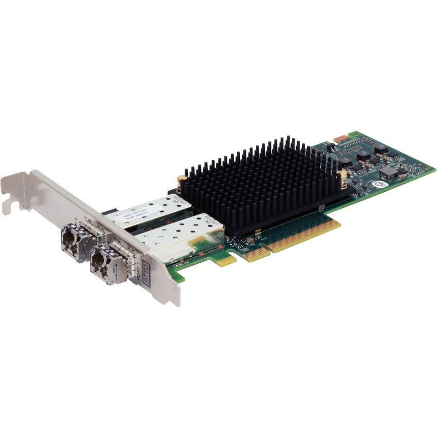 ATTO Dual-Channel 32Gb/s Gen 6 Fibre Channel PCIe 3.0 Host Bus Adapter - PCI Express 3.0 x8 - 32 Gbit/s - 2 x Total Fibre Channel Port(s) - 2 x LC Port(s) - Plug-in Card - CTFC-322E-000 - eCommerce Business Prime