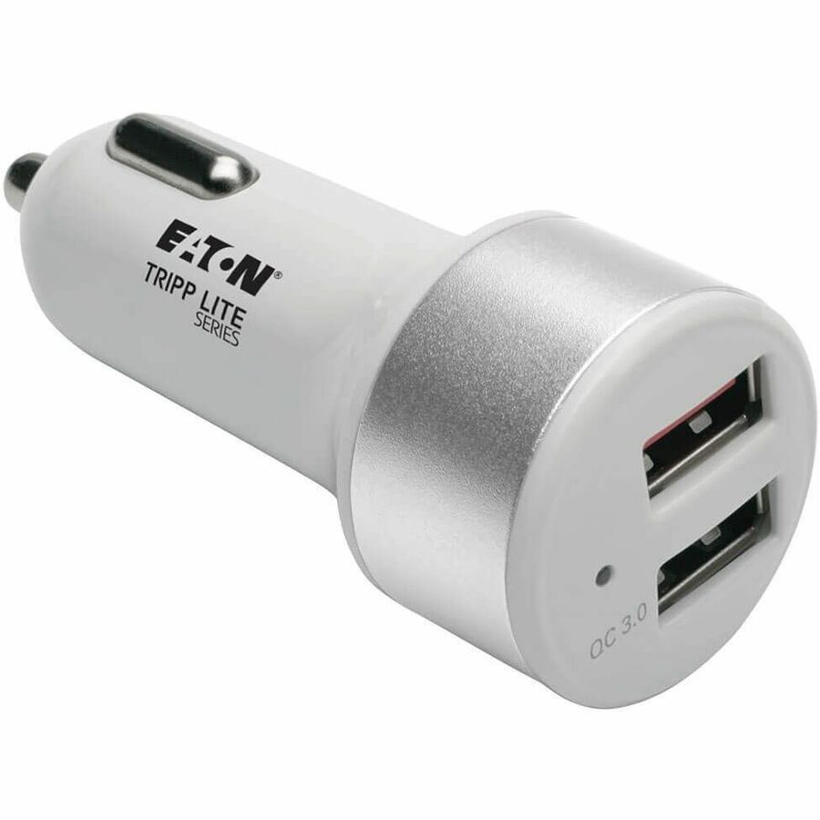 Tripp Lite Dual USB Car Charger w/ Quick Charge 3.0 for Tablets Smartphones - 12 V DC Input Voltage - 5 V DC, 9 V DC, 12 V DC Output Voltage - 3 A Output Current - U280-C02-S-QC3 - eCommerce Business Prime
