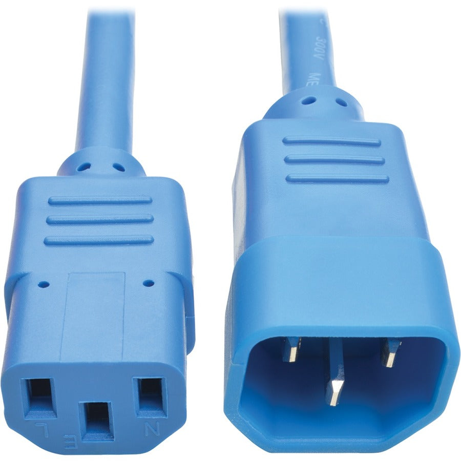 Tripp Lite Computer Power Extension Cord 10A 18AWG C14 to C13 Blue 3' 3ft - For Computer, Scanner, Printer, Monitor, Power Supply, Workstation - 230 V AC Voltage Rating - 10 A Current Rating - Blue - P004-003-ABL - eCommerce Business Prime