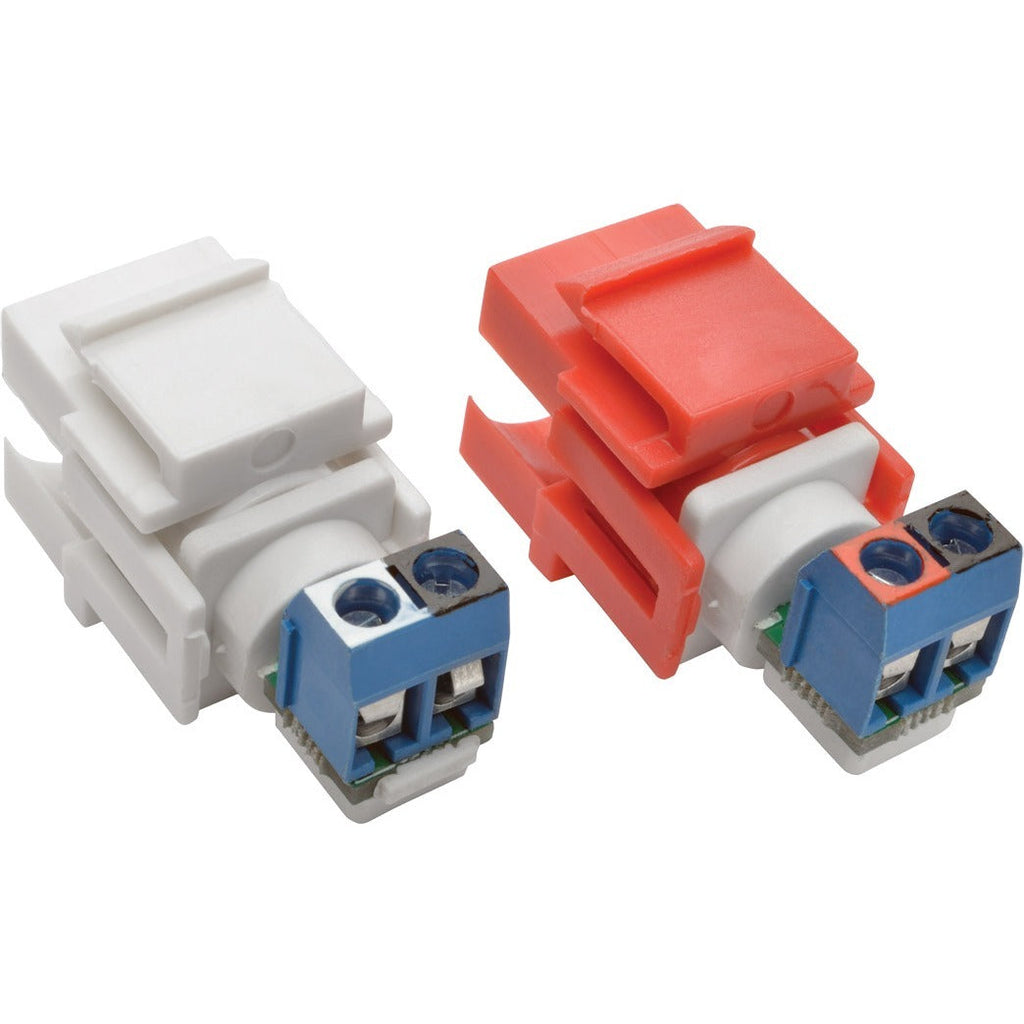 Tripp Lite RCA Female Audio to Screw Terminal Keystone Jack Kit Red/White - 1 x RCA Stereo Audio Female - Nickel - Red, White - A050-000-ST-KJ - eCommerce Business Prime