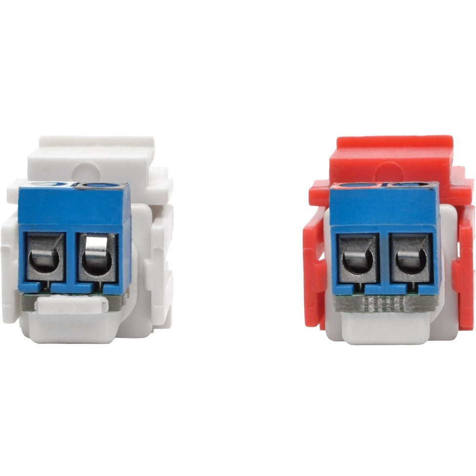 Tripp Lite RCA Female Audio to Screw Terminal Keystone Jack Kit Red/White - 1 x RCA Stereo Audio Female - Nickel - Red, White - A050-000-ST-KJ - eCommerce Business Prime