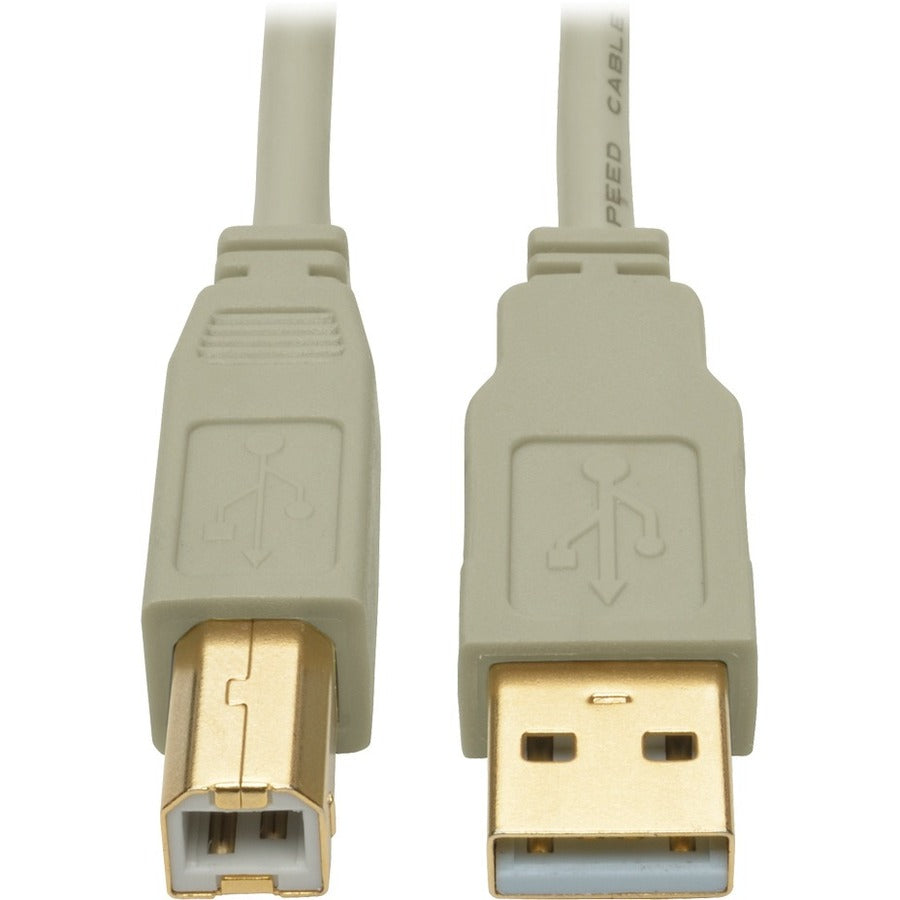Tripp Lite 15ft USB 2.0 Hi-Speed A/B Cable M/M 28/24 AWG 480 Mbps Beige 15' - USB for Scanner, Notebook, Desktop Computer, Printer - 60 MB/s - 15.09 ft - 1 x Type A Male USB - 1 x Type B Male USB - Go...  - U022-015-BE - eCommerce Business Prime