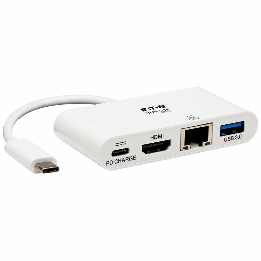 Tripp Lite USB C to HDMI Multiport Video Adapter Converter w/ USB-A Hub, USB-C PD Charging Port & Gigabit Ethernet Port, Thunderbolt 3 Compatible, USB Type C to HDMI, USB Type-C - for Notebook/Tablet ...  - U444-06N-H4GU-C - eCommerce Business Prime