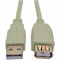 Tripp Lite 6ft USB 2.0 Hi-speed A/A Cable M/M 480 Mbps Beige, USB extension 6' - USB - 60 MB/s - Extension Cable - 5.91 ft - 1 x Type A Male USB - 1 x Type A Female USB - Gold-plated Contacts, Gold Pl...  - U024-006-BE - eCommerce Business Prime