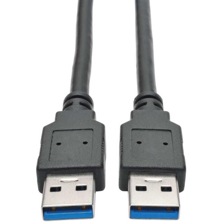 Tripp Lite 3ft USB 3.0 SuperSpeed A/A Cable M/M 28/24 AWG 5 Gbps Black 3' - USB for Notebook, Tablet, Chromebook - 640 MB/s - 2.95 ft - 1 x Type A Male USB - 1 x Type A Male USB - Nickel Plated, Gold-...  - U320-003-BK
