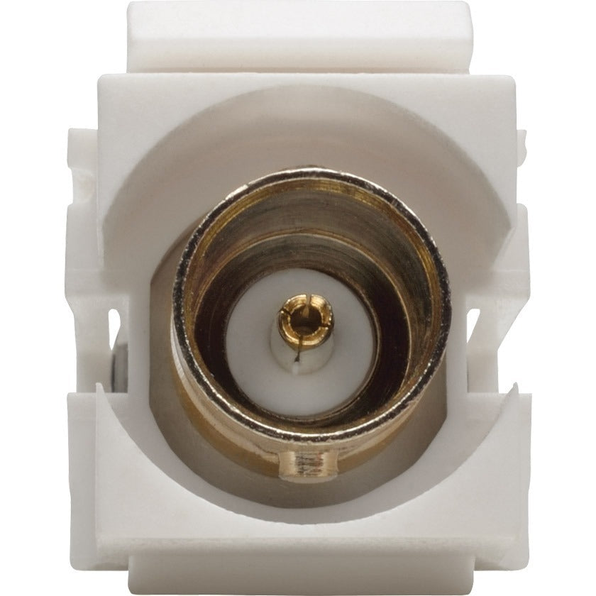 Tripp Lite BNC Keystone Panel Mount Coupler All-in-One Coaxial F/F 75 Ohms - 1 x BNC Female Audio/Video - 1 x BNC Female Audio/Video - Nickel Plated Connector - Gold Plated Contact - White - A230-001-KP - eCommerce Business Prime