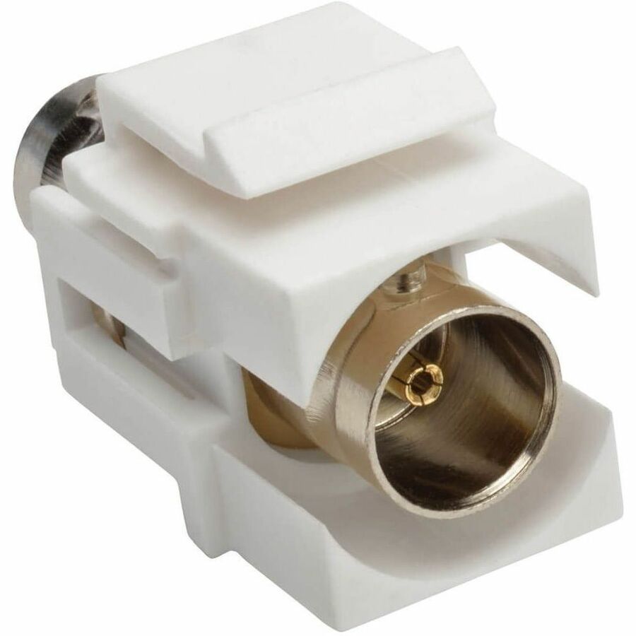 Tripp Lite BNC Keystone Panel Mount Coupler All-in-One Coaxial F/F 75 Ohms - 1 x BNC Female Audio/Video - 1 x BNC Female Audio/Video - Nickel Plated Connector - Gold Plated Contact - White - A230-001-KP - eCommerce Business Prime