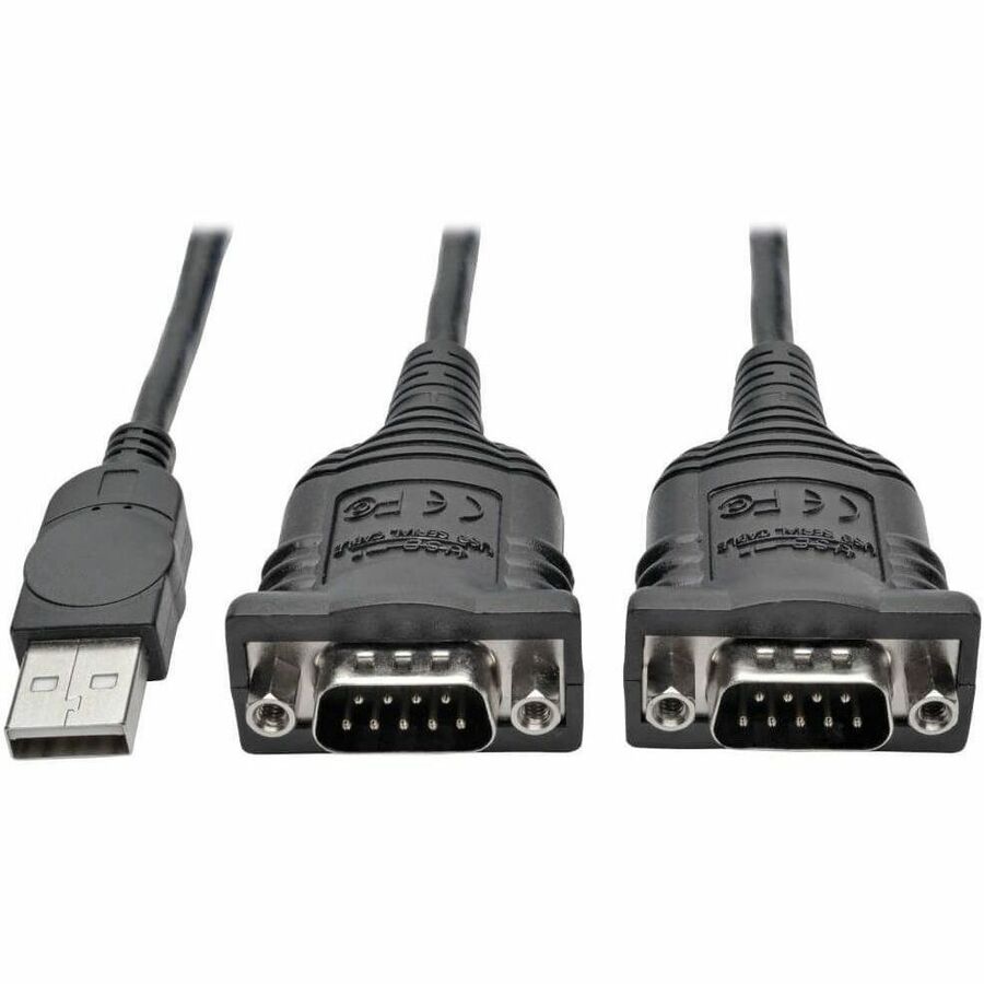 Tripp Lite 2-Port USB to DB9 Serial FTDI Adapter Cable with COM Retention (M/M), 6 ft - 6 ft DB-9/USB Data Transfer Cable for PDA, Notebook, Tablet, Modem, Digital Camera - First End: 1 x USB Type A -...  - U209-006-2 - eCommerce Business Prime