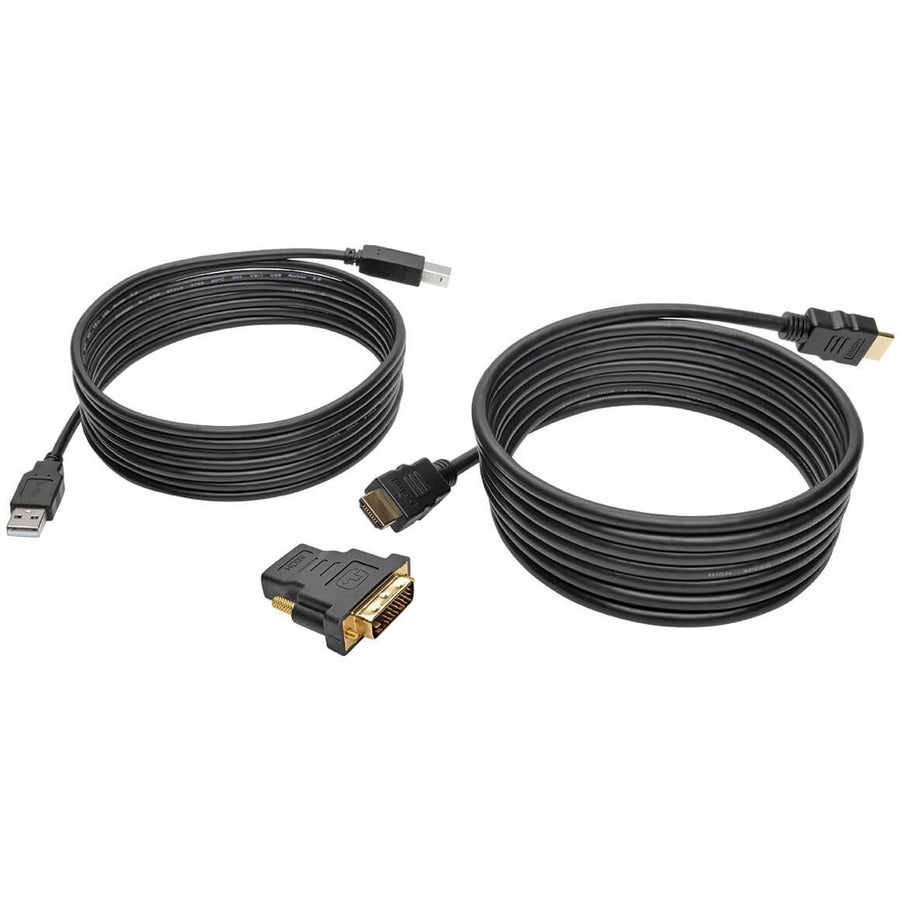 Tripp Lite 10ft HDMI DVI USB KVM Cable Kit USB A/B Keyboard Video Mouse 10' - Black - P782-010-DH - eCommerce Business Prime