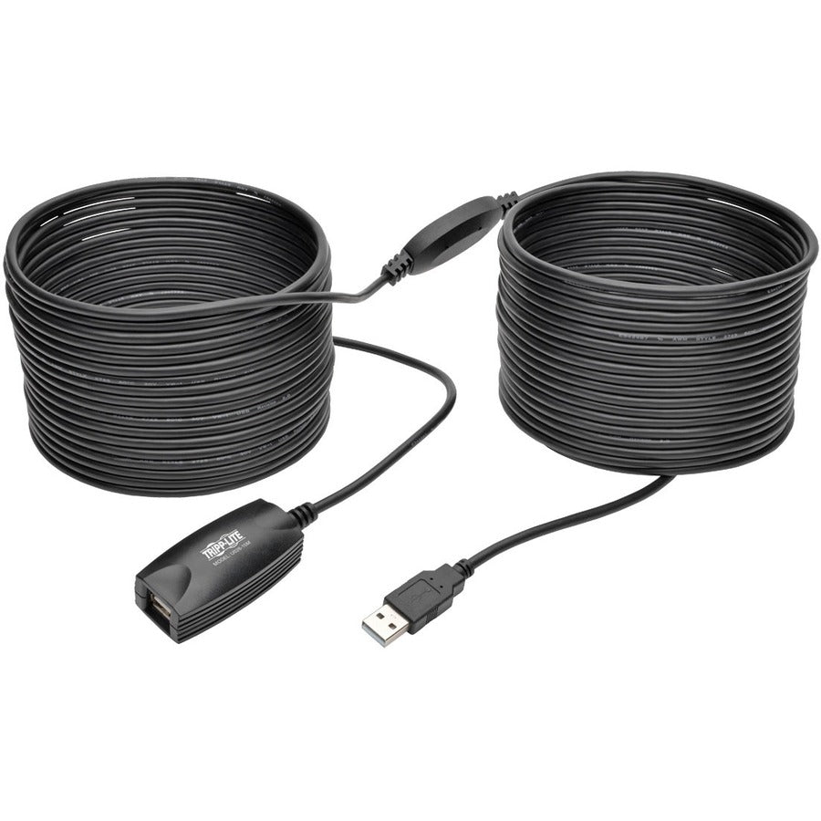 Tripp Lite 15M USB 2.0 Hi-Speed Active Extension Repeater Cable USB-A M/F - for USB Hub - 60 MB/s - Extension Cable - 49.21 ft - 1 x Type A Male USB - 1 x Type A Female USB - Nickel Plated, Gold-plate...  - U026-15M - eCommerce Business Prime