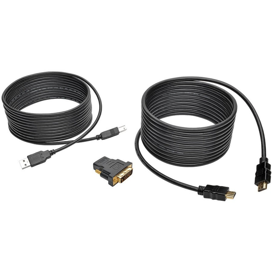 Tripp Lite 15ft HDMI DVI USB KVM Cable Kit USB A/B Keyboard Video Mouse 15' - Black - P782-015-DH - eCommerce Business Prime