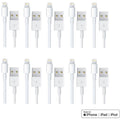 4XEM 10 Pack 3Ft 1M charging data and sync Cable For Apple iphone 5 5s 6 6s 6plus 7 7plus - Family pack of Lightning to USB data sync cable forApple iPad, iPhone, iPod 3 ft 1 x Lightning Male Propriet...  - 4XLIGHTNING10PK - eCommerce Business Prime