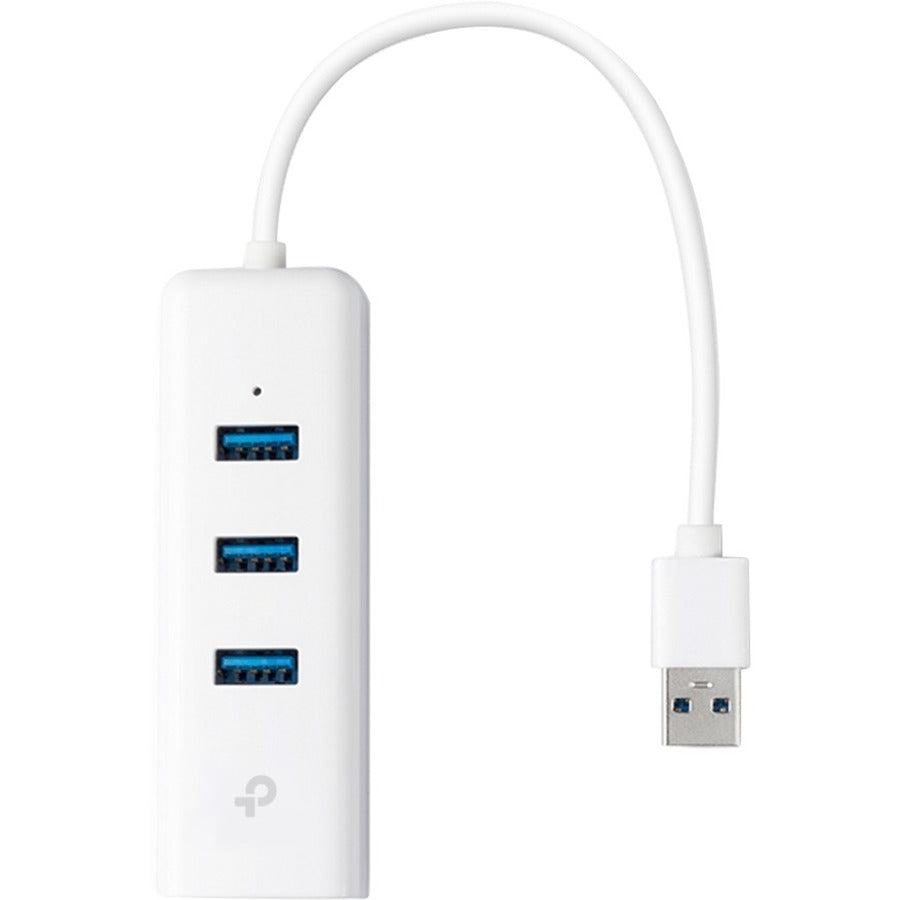TP-Link (UE330) - USB 3.0 to Ethernet Adapter, Portable 3-port USB Hub with 1 Gigabit - RJ45 Ethernet Port Network Adapter - Supports Win 7/8/8.1/10 - Mac OS X (10.6-10.14), Linux OS and Chrome OS - UE330 - eCommerce Business Prime