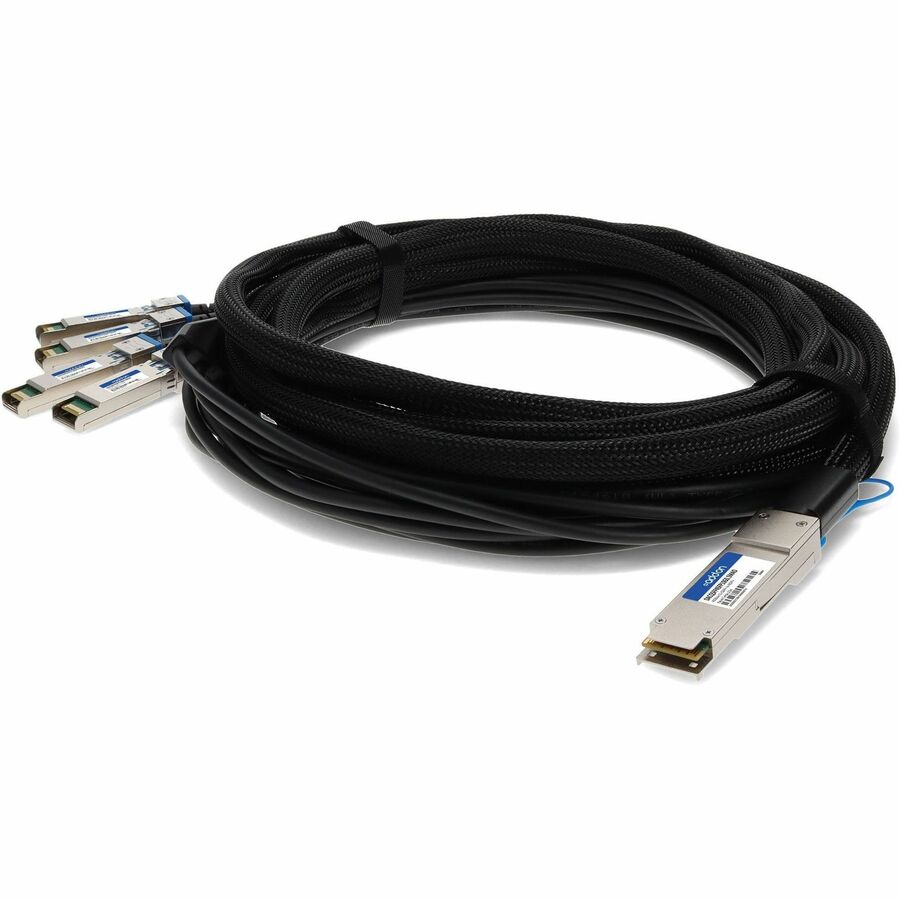 AddOn Dell DAC-QSFP-4SFP-10G-0.5M Compatible TAA Compliant 40GBase-CU QSFP+ to 4xSFP+ Direct Attach Cable (Passive Twinax, 0.5m) - 100% compatible and guaranteed to work - DACQSFP4SFP10G0.5MAO - eCommerce Business Prime